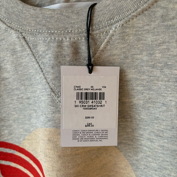 NEW WITH TAGS Coach Ski Sweatshirt - Picture 2 of 4